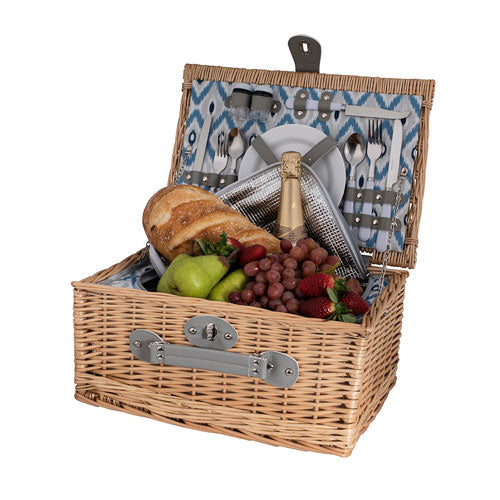 Avanti Ikat Pattern Lining Picnic Basket