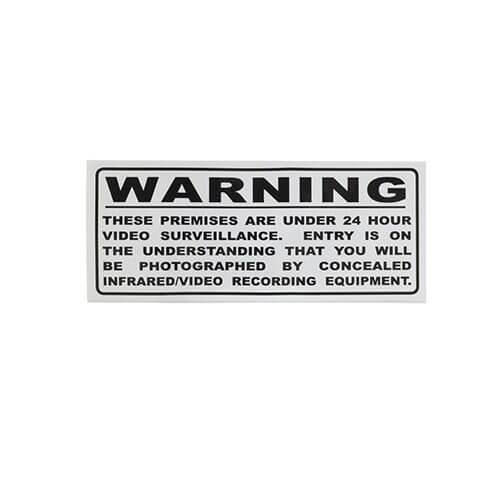 Surveillance Warning Sticker