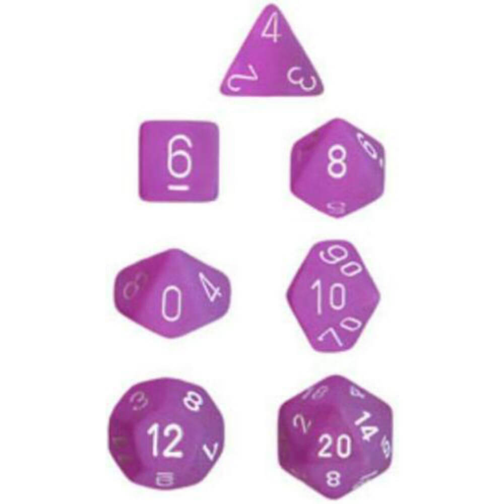 D7 Die Set Dice Frosted Poly (7 Dice)