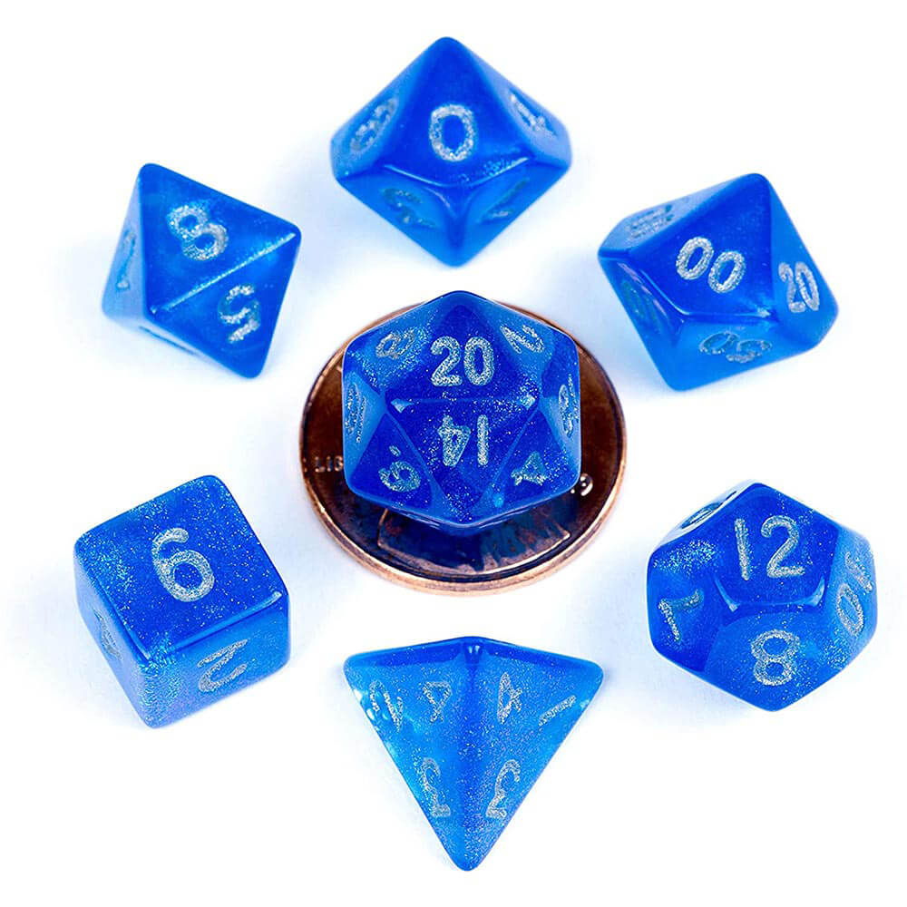 MDG Acryl 10 mm Poly Dice Set Stardust