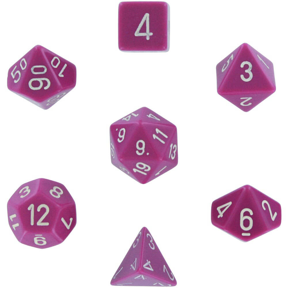 D7 die set terninger ugjennomsiktig polyh (7 terninger)