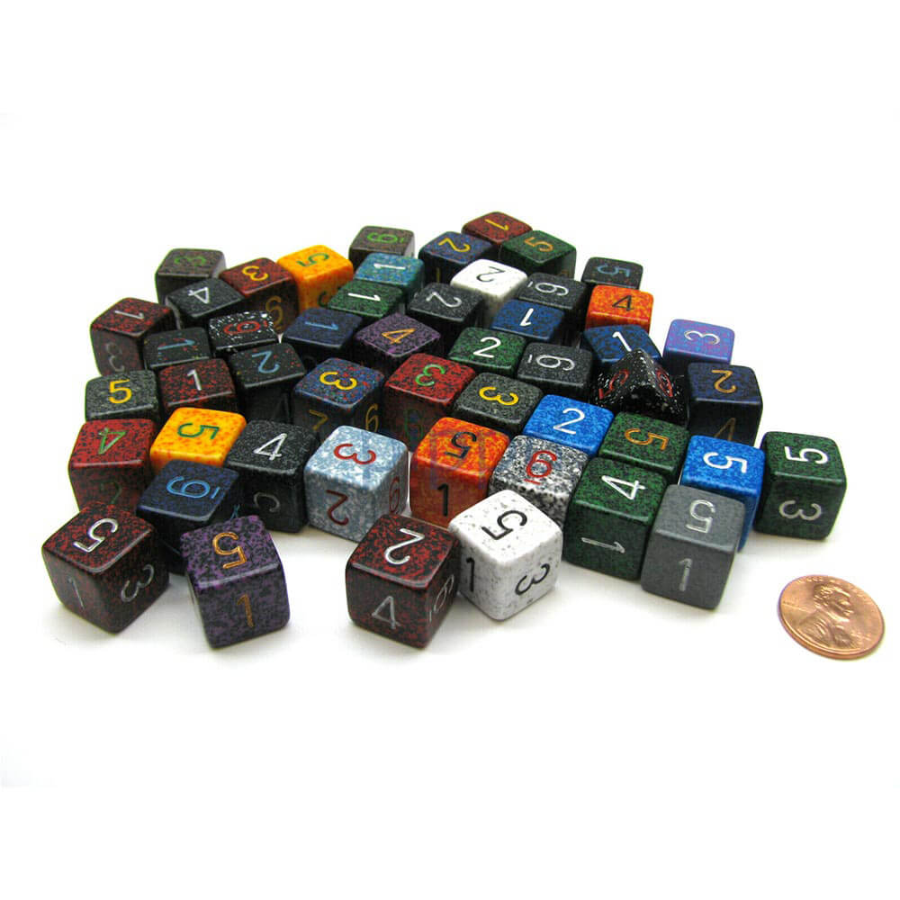 D6 DICE variou poliedral solto (50 dados)