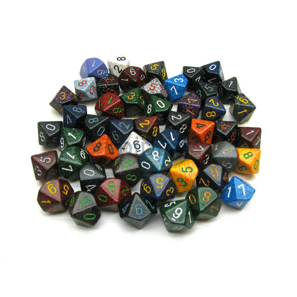 D10 Dice Assorted Poliedrico sciolto (50 dadi)