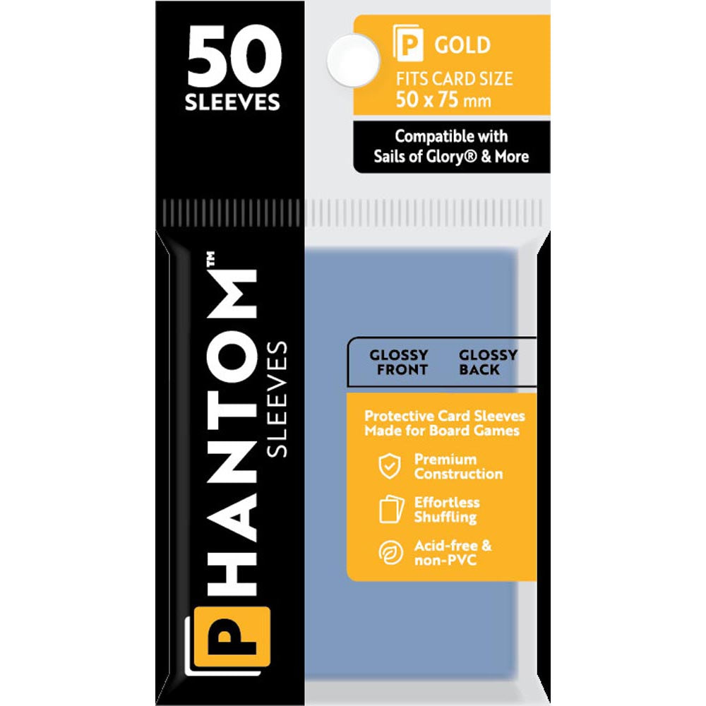 Gold Phantom Sleeves 50pcs (50x75mm)