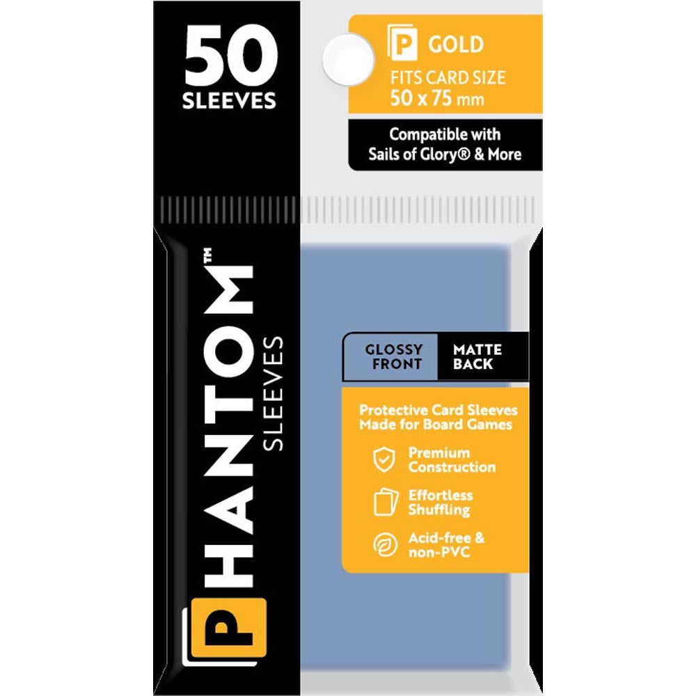 Gold Phantom Sleeves 50pcs (50x75mm)