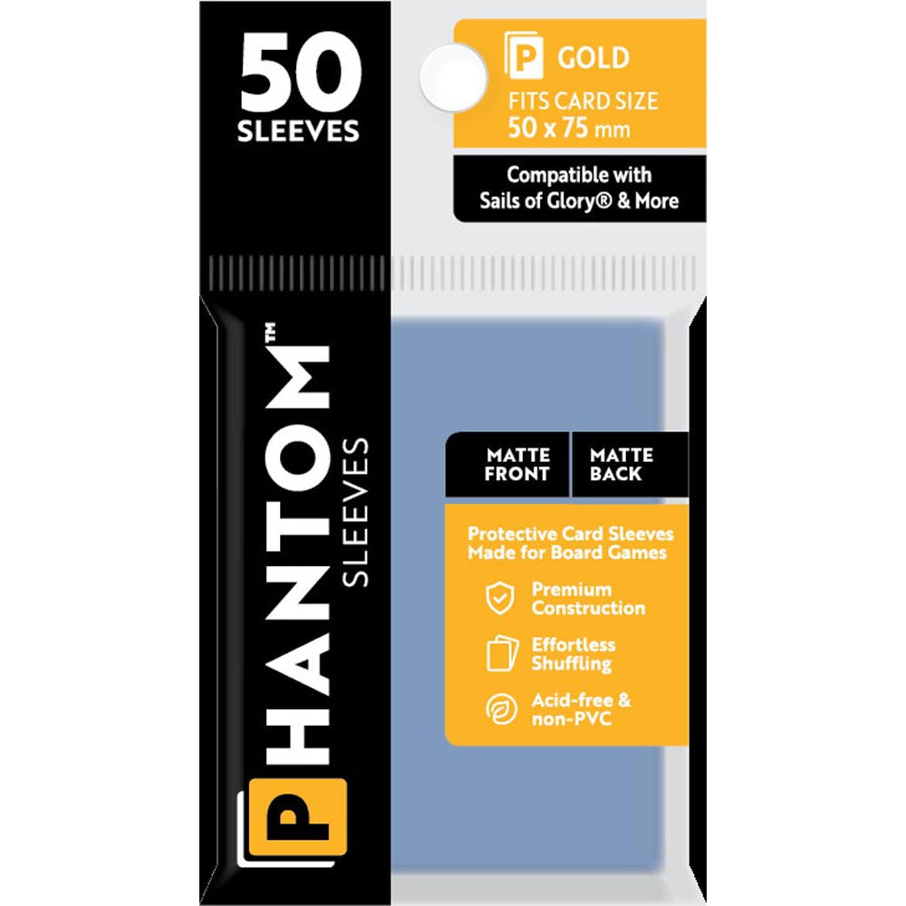 Gold Phantom Rleeves 50pcs (50 x 75 mm)