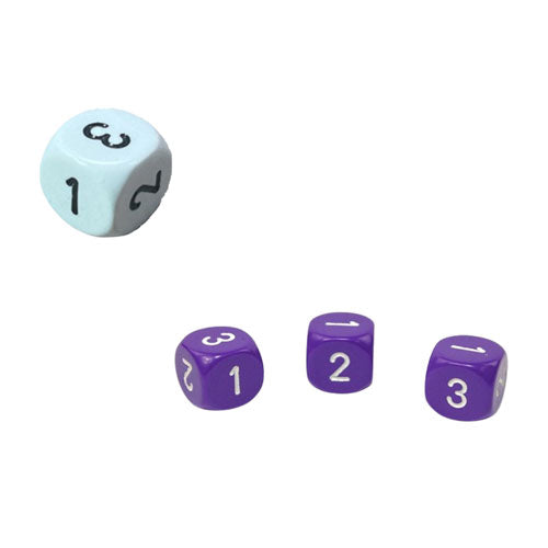 Chessex D3 Opaque Dice 16mm (D6 w/ 1-3 Twice)