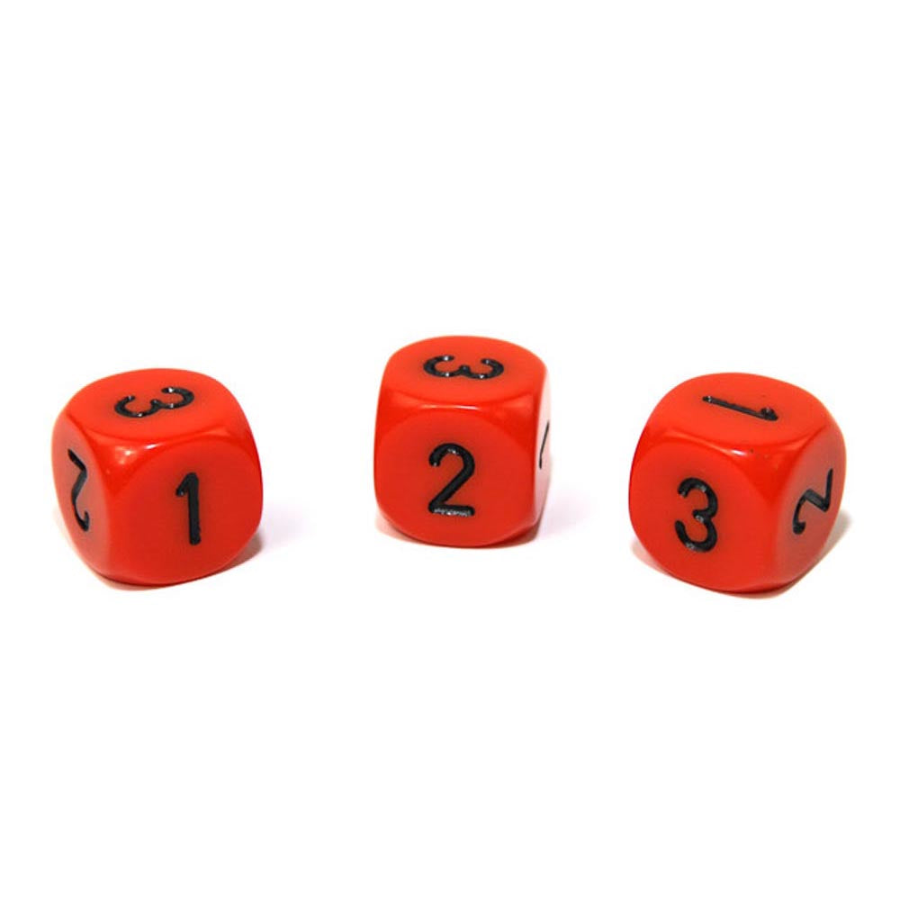 Chessex D3 Opaque Dice 16mm (D6 W/ 1-3 två gånger)