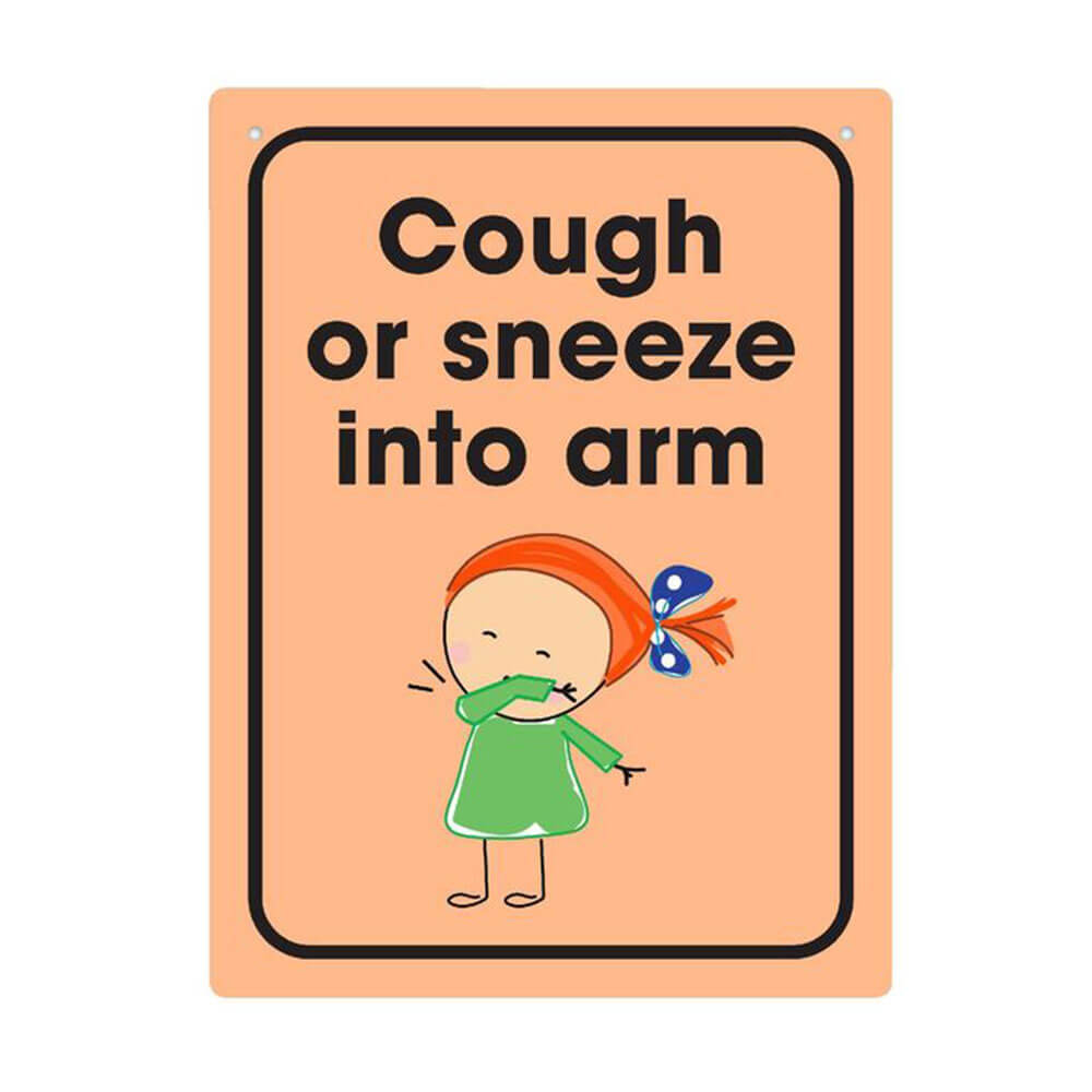 Durus Cough or Sneeze into Arm Wall Sign