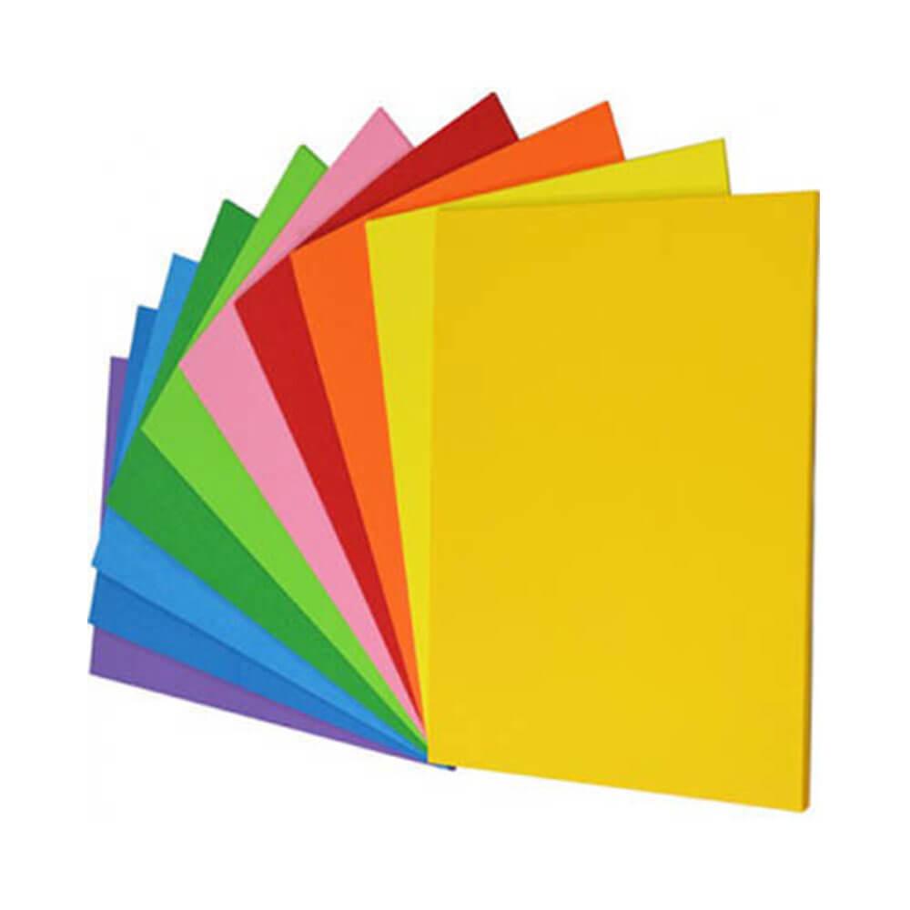 Rainbow Cover Paper 125GSM assortert (250pk)