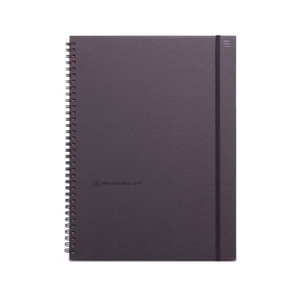 Whitelines Spiral Notebook A4 Black 160 Page