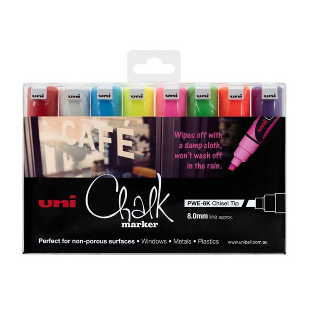 Uni krijt marker 8,0 mm beitel tip diverse