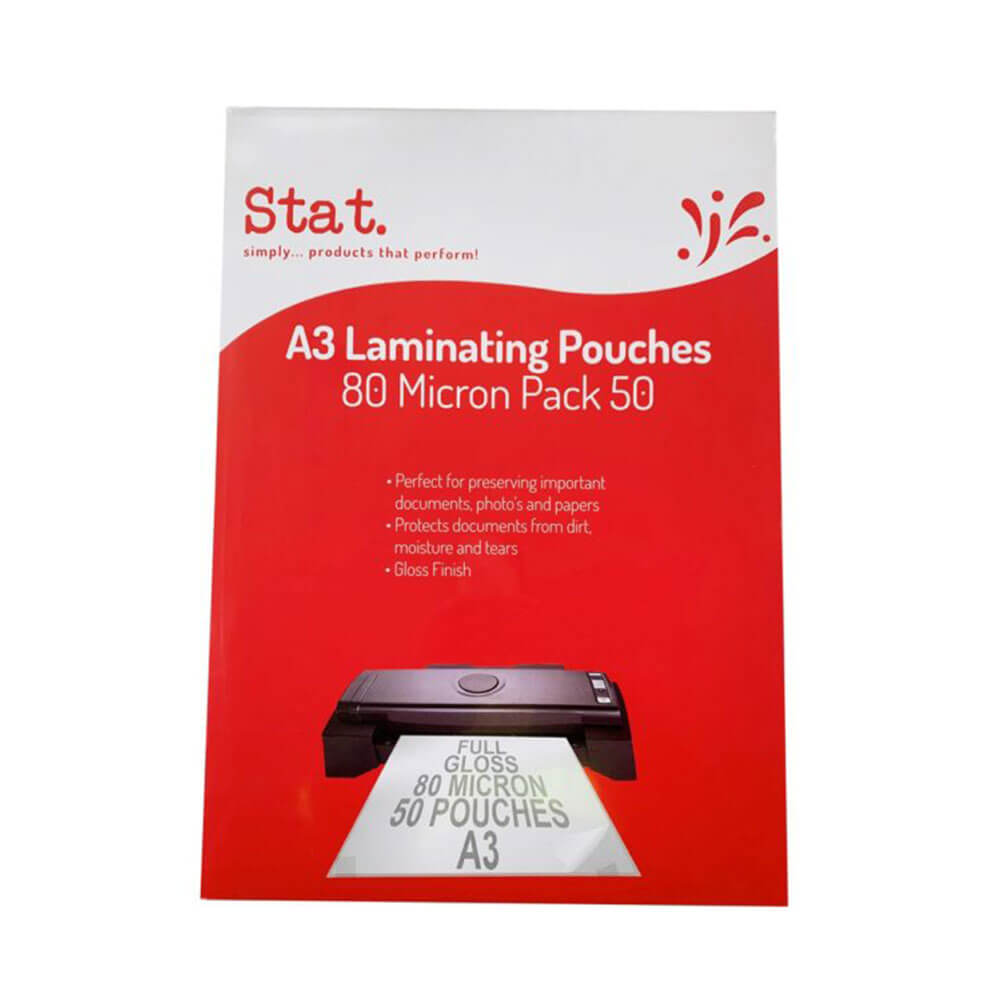 Stat Lamineringspåse 80 Micron (50pk)