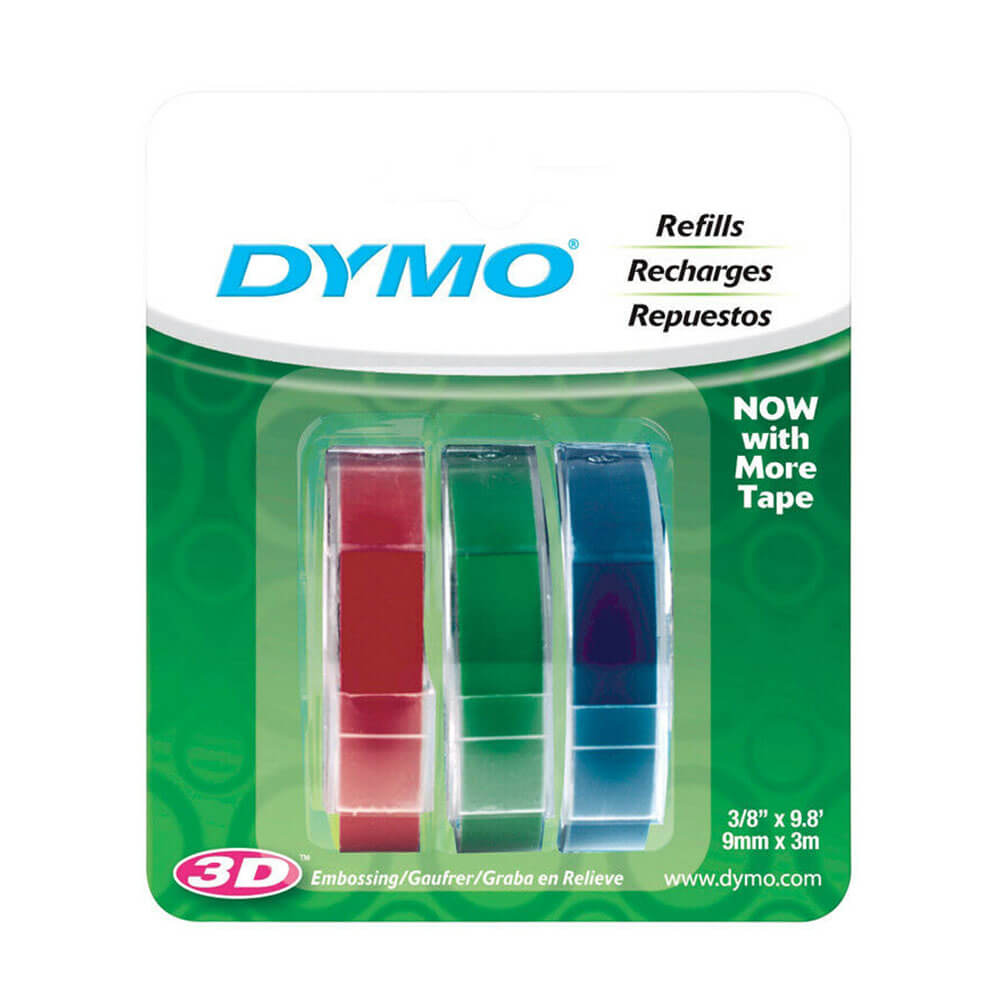 Dymo präglingsbandetikett 9mmx3m (3pk)