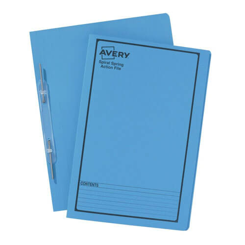 Avery Black Printed Spring Spiral Foolscap (Blue)