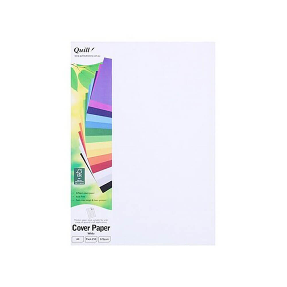 Quill Cover Paper A4 125GSM (250 pk)