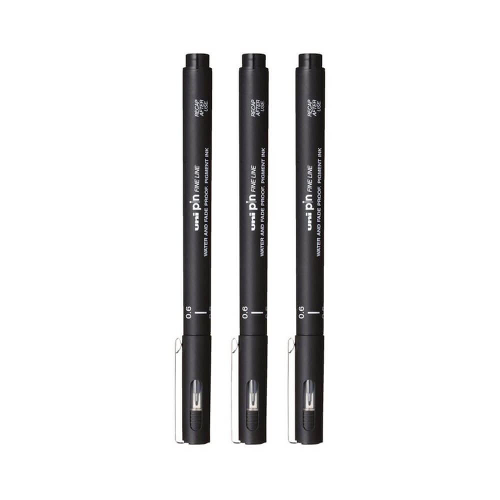 Uni-Ball Pin Fineliner Pen Black（3の財布）