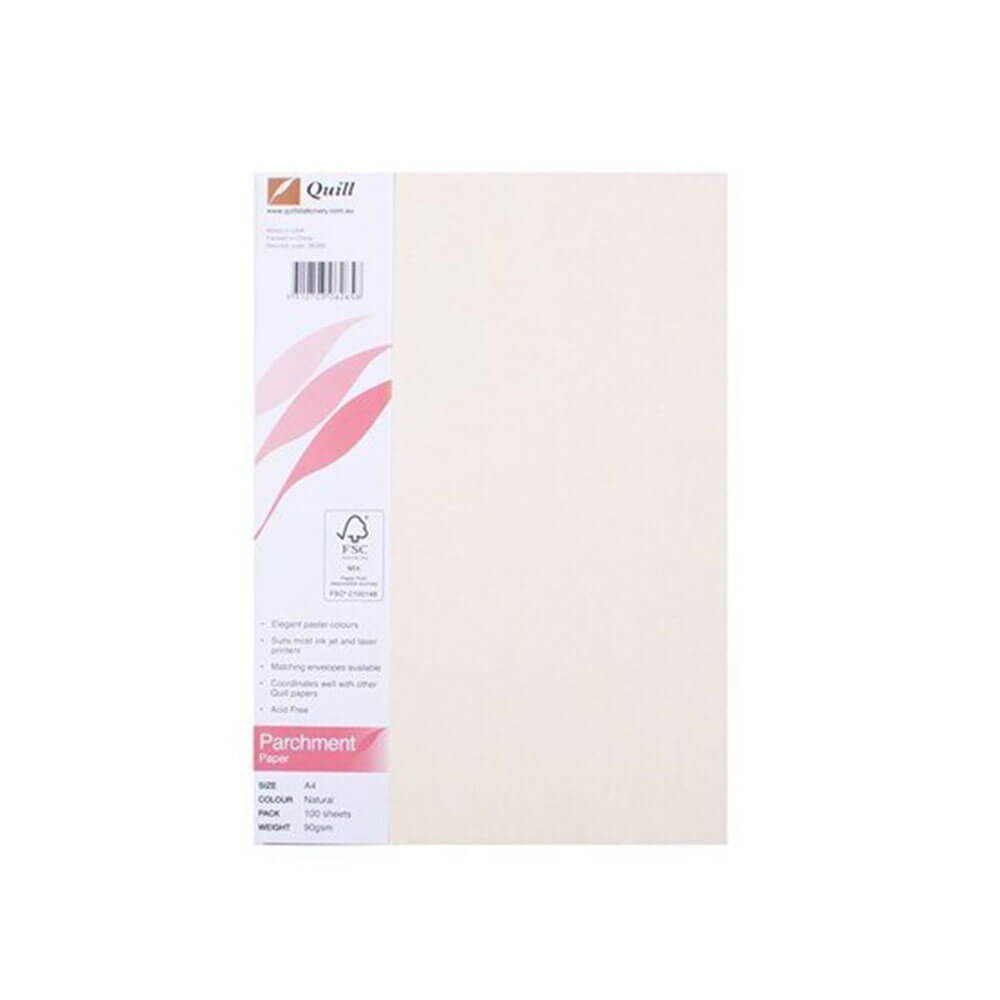 Papel de pergaminho da Quill A4 (100pk)