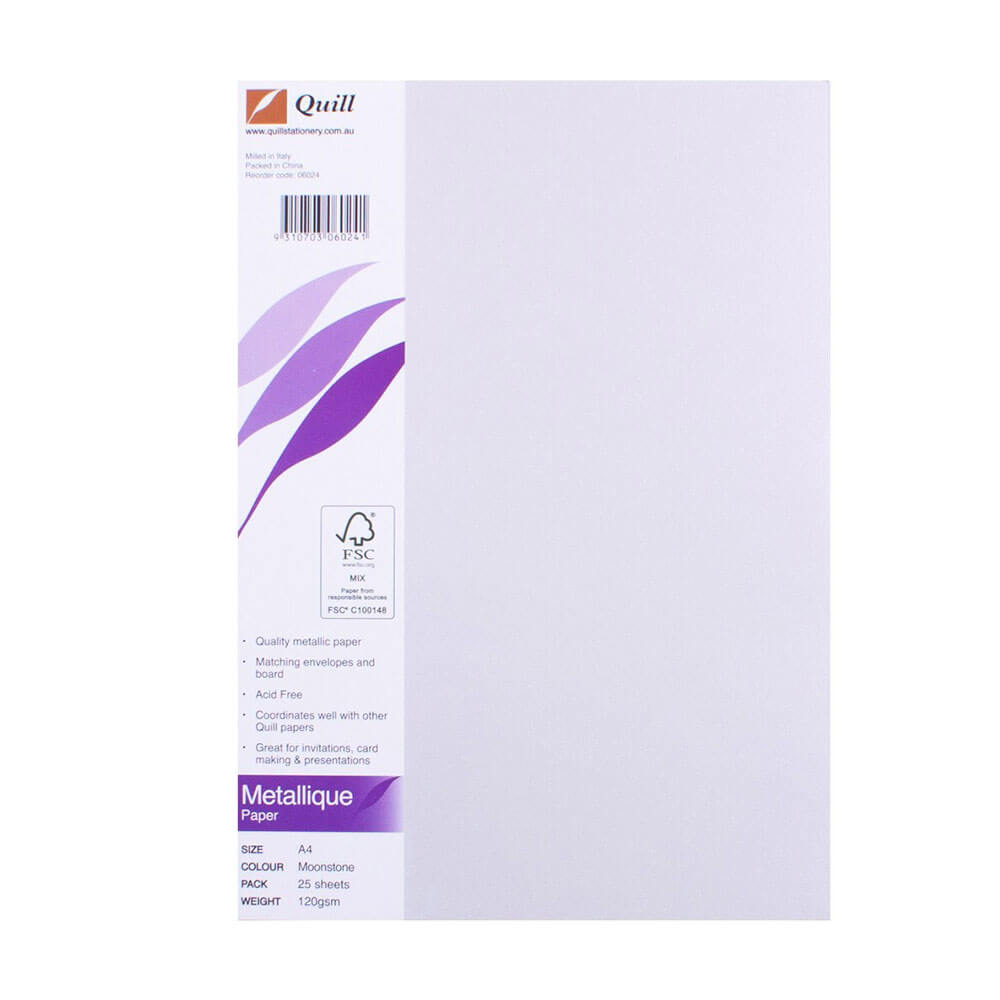 Quill A4 metallique papier (25 pk)