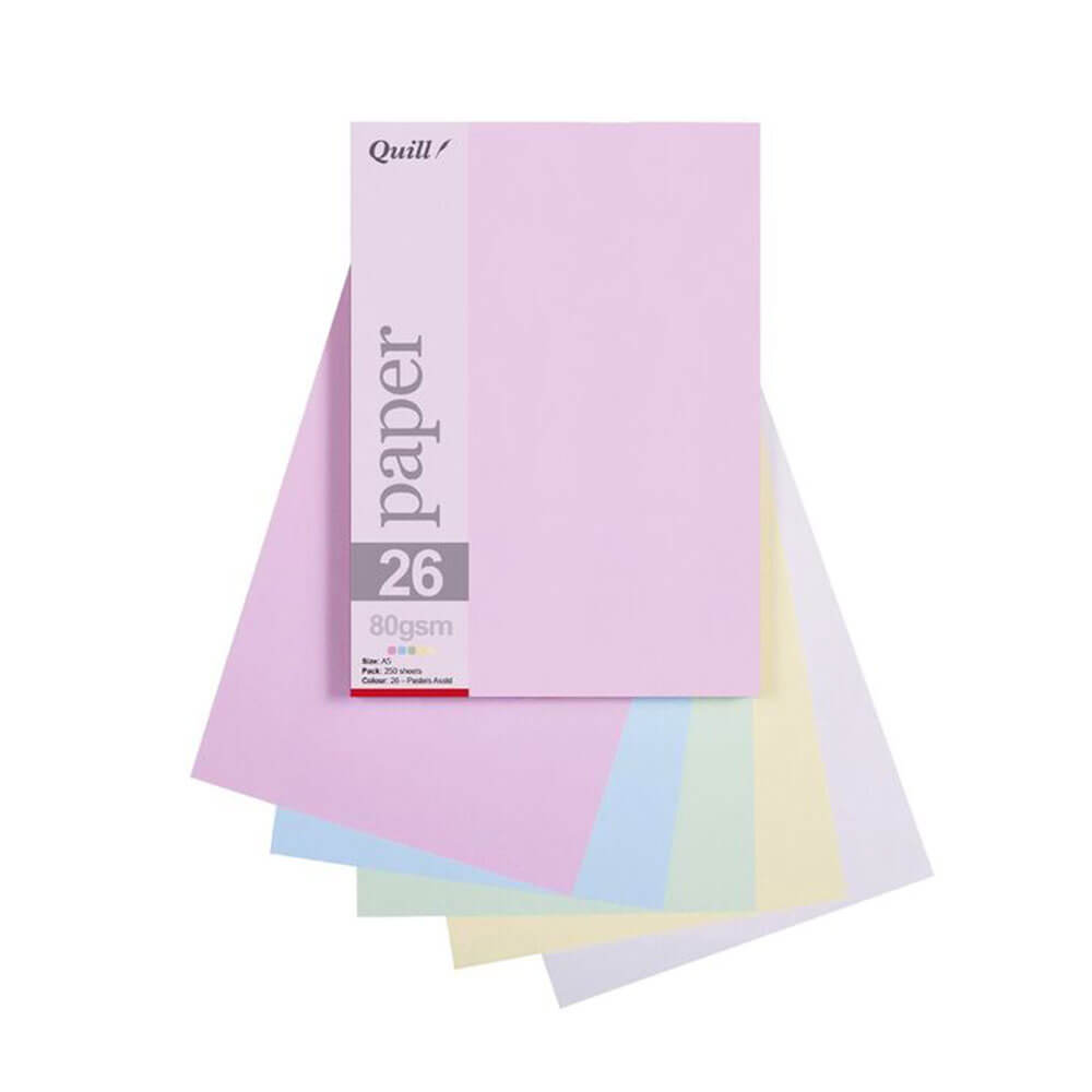 Carta quill 80gsm A5 assortita (25pk)