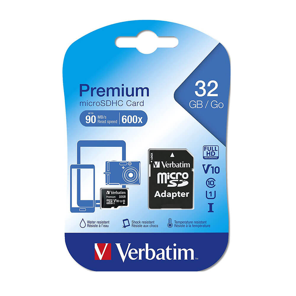 Verbatim Class 10 Micro Memory Card with Adapter