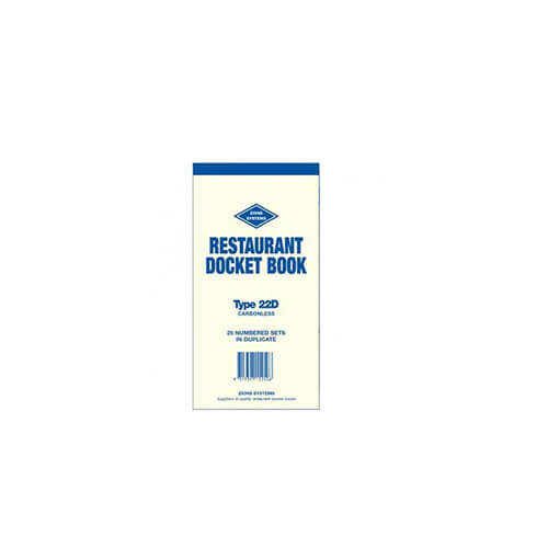 Zions Carbonless Duplicate Restaurant Docket Book