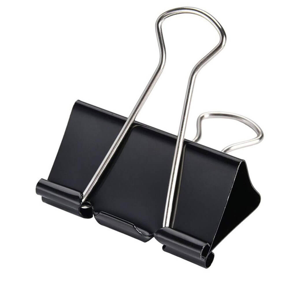 Marbig Fold Back Clips 12/box (Black)