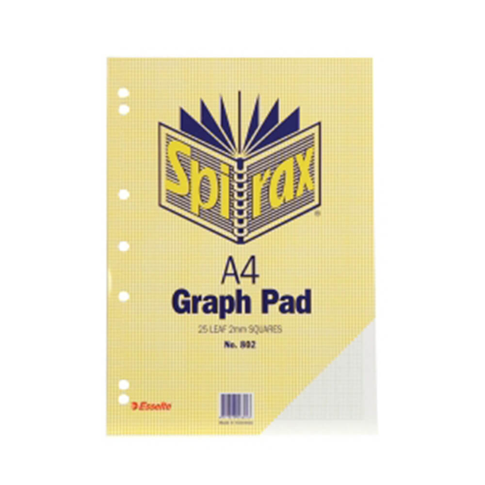 Spirax A4 25-Leaf Graf Pad (Pack of 10)