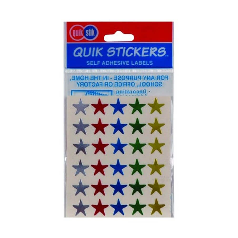 Étiquette de quik stik stars (pack de 10)