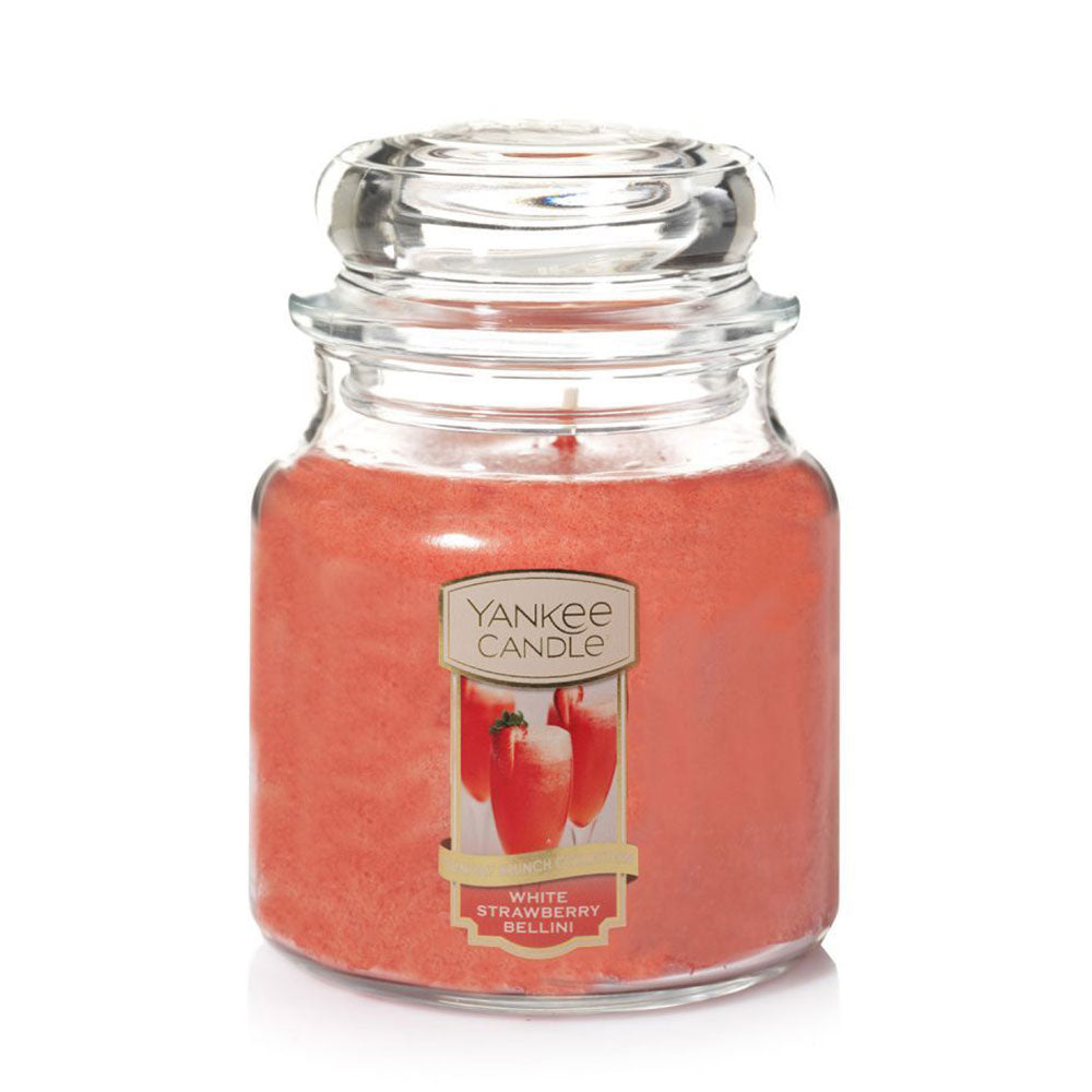 Yankee Classic White Strawberry Bellini Candle Jar