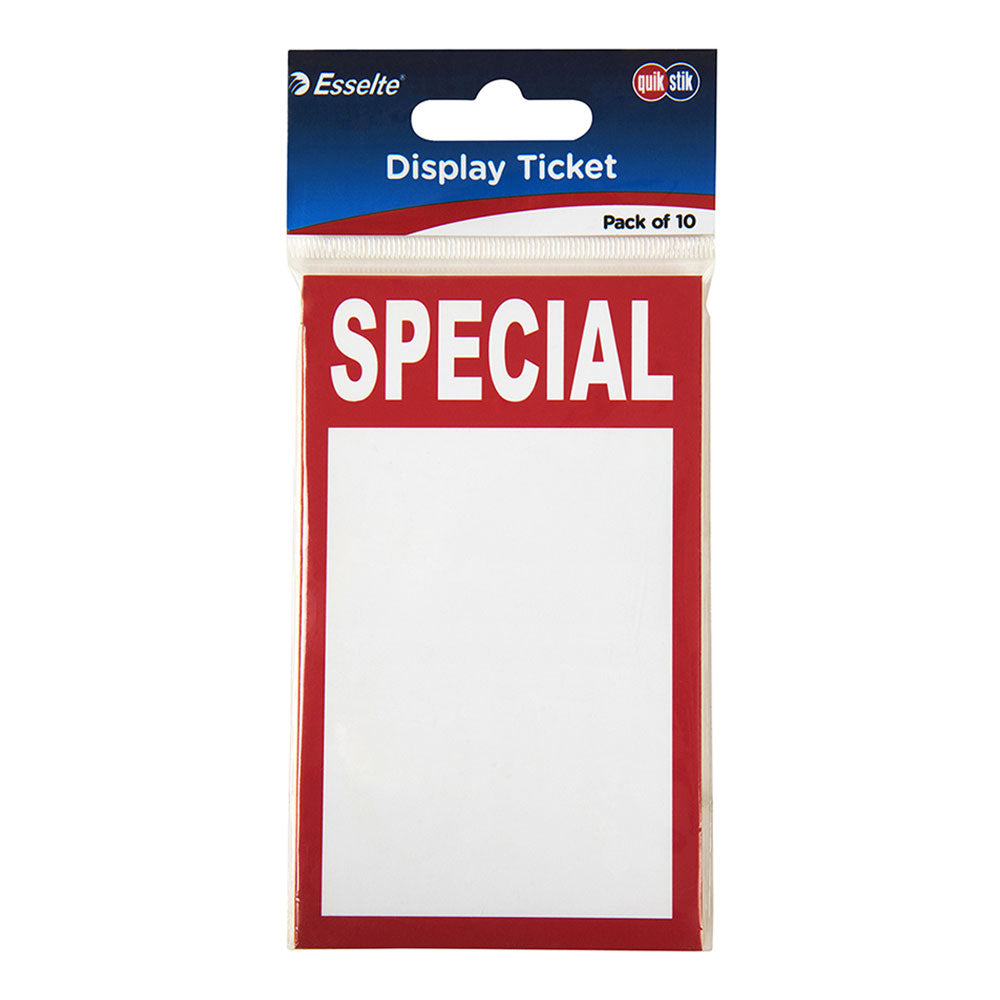 Quikstik Display Ticket 10st (75x125mm)