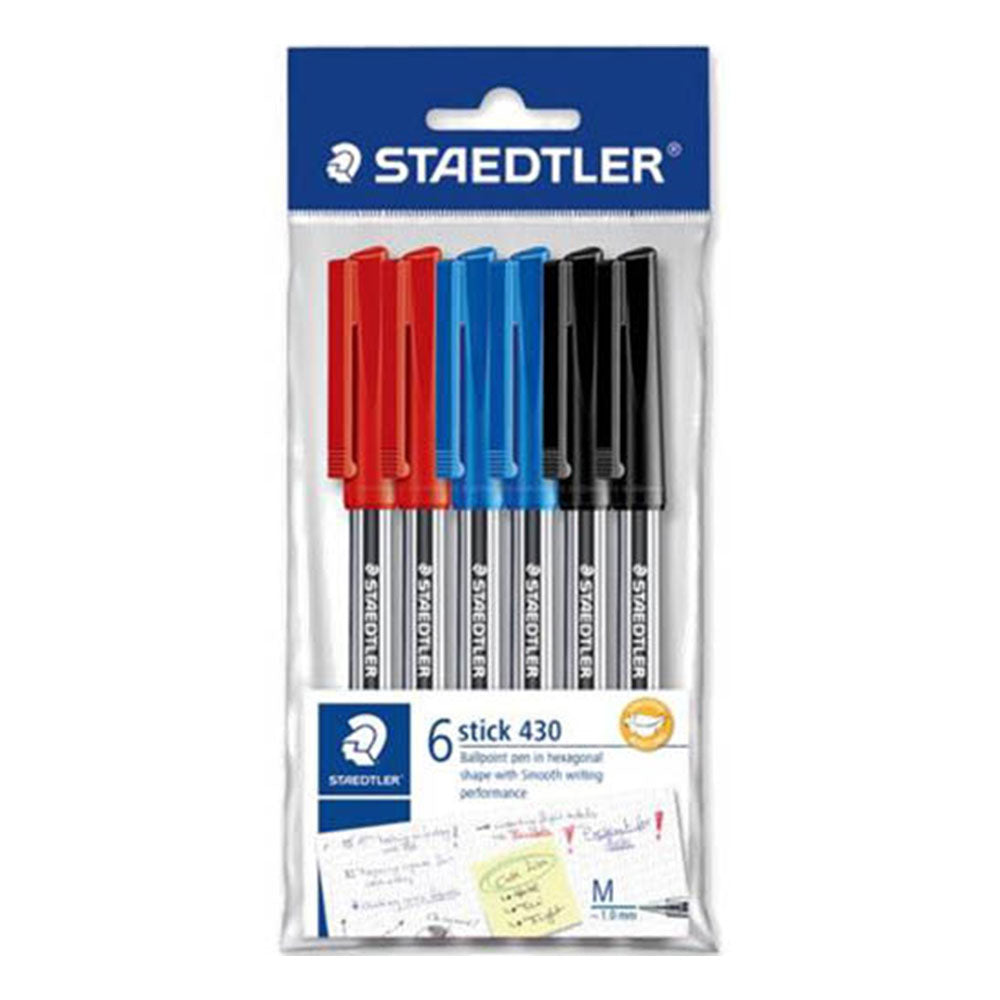 Staedtler Ballpond Medium Pen Stick em Polybag