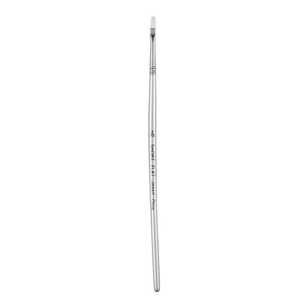 Jasart Taklon Short Flat Brush (bianco)