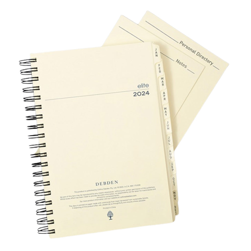 Collins Elite DTP 2024 Diary Refill 246x164mm (Black)