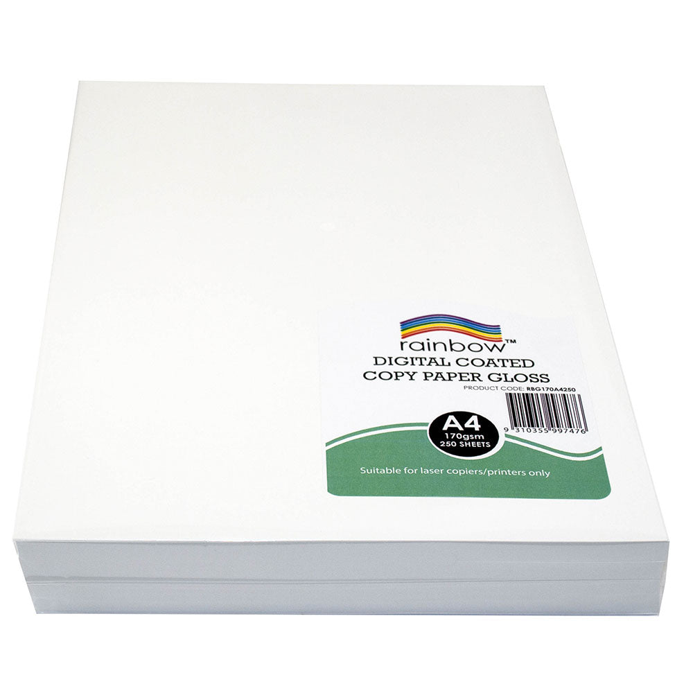 Rainbow A4 Gloss Digital Copy Paper 250pk (blanco)