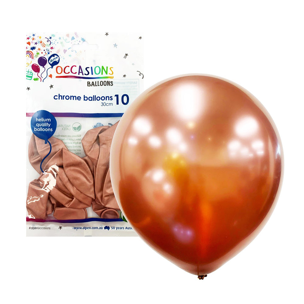 Alpen Chrome globos 30 cm (paquete de 10)