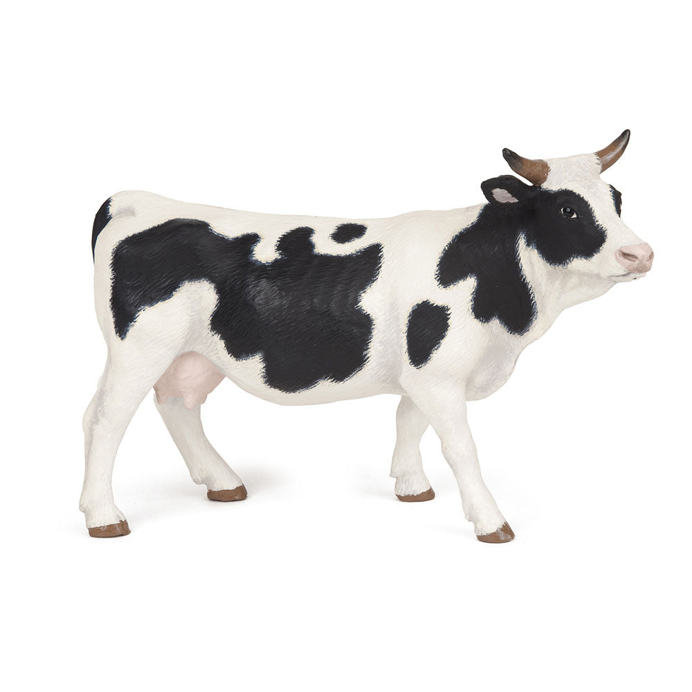 Papo Black and White Cow Figurine