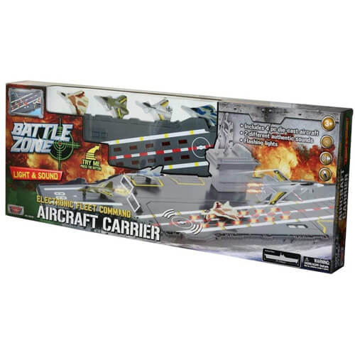 Battle Zone 31" Electronic Aircraft Carrier w/ 4 Fighters