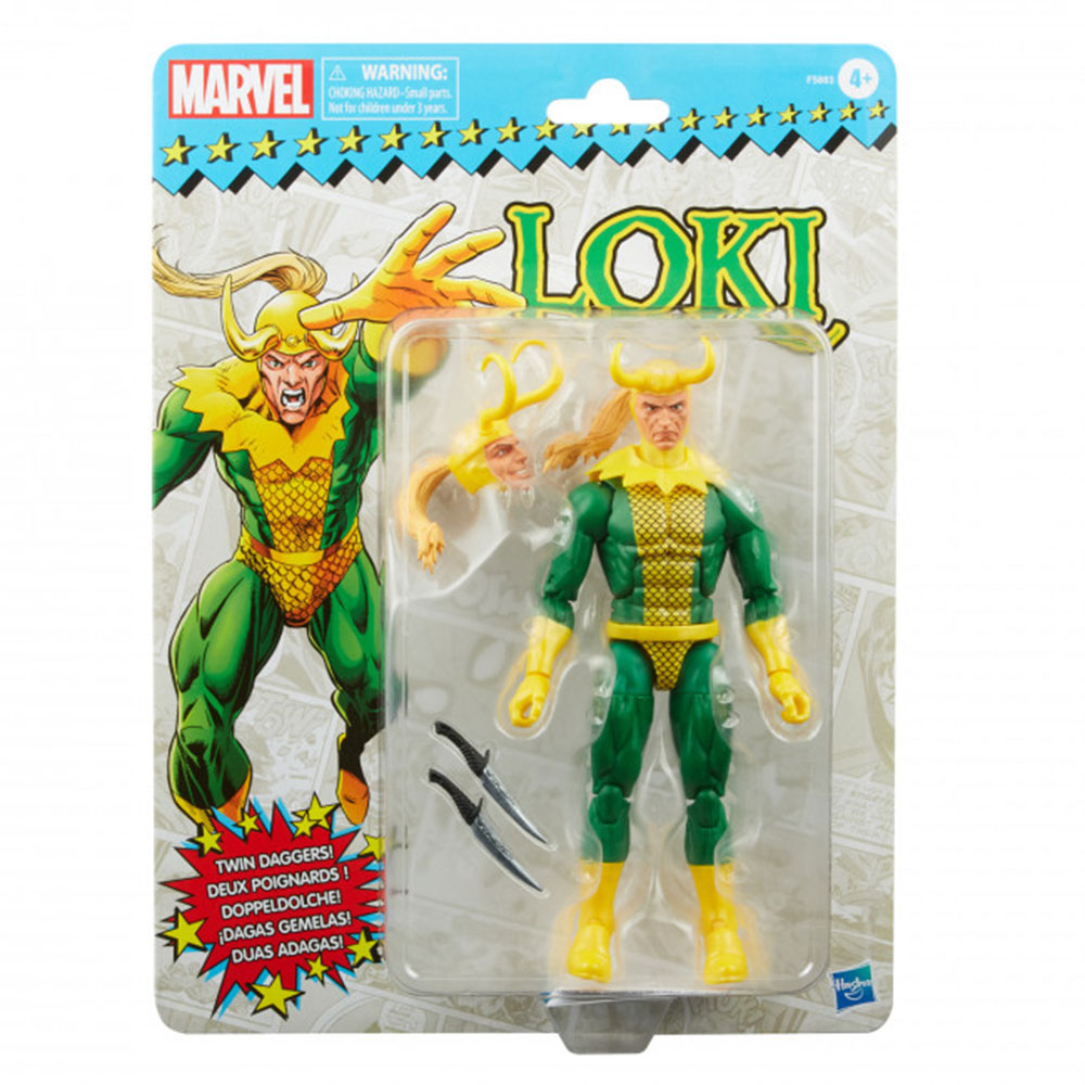 Figura de acción de la colección de Marvel Loki Retro