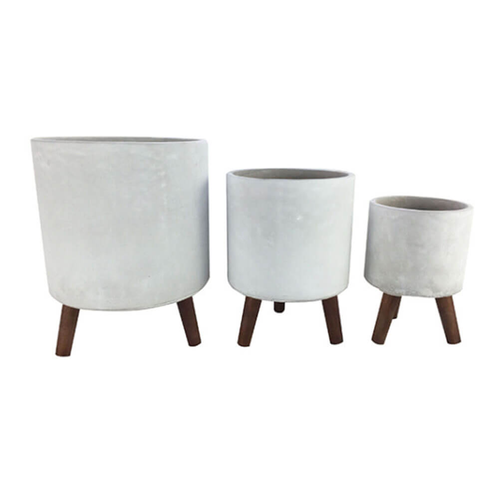 Aster Contrete Planters Zestaw 3 (25x25x32cm)