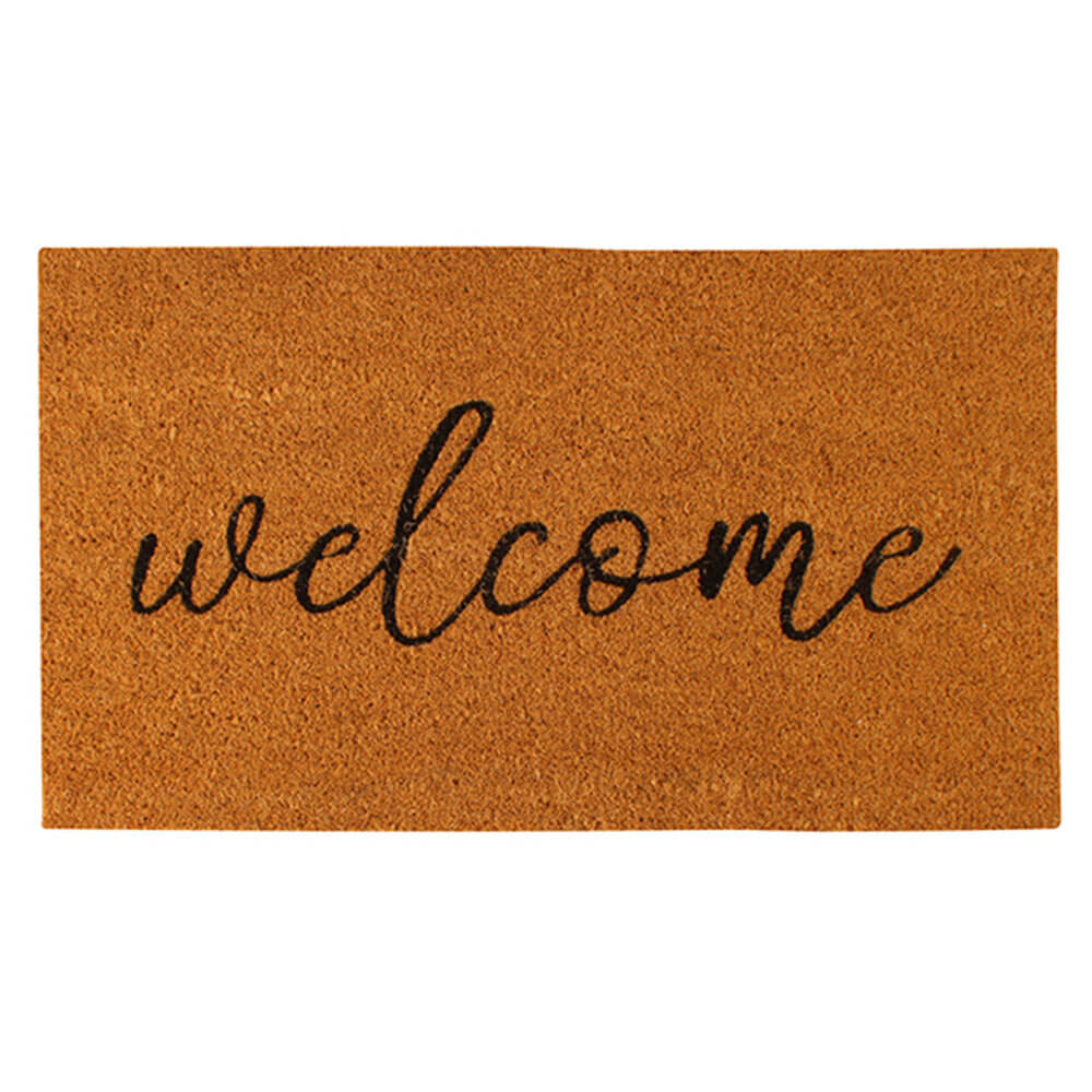 Script Welcome Coir Doormat (70x40cm)