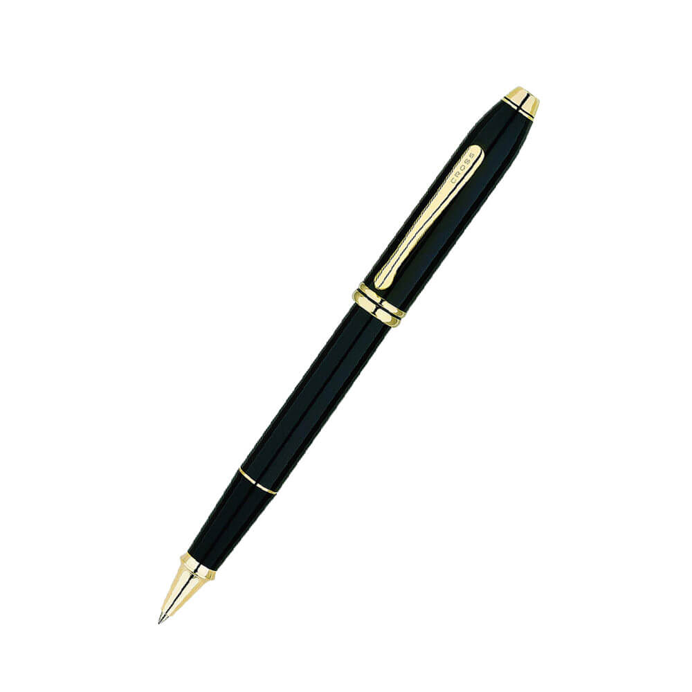 Townsend 23ct Gold Black Lacquer Pen