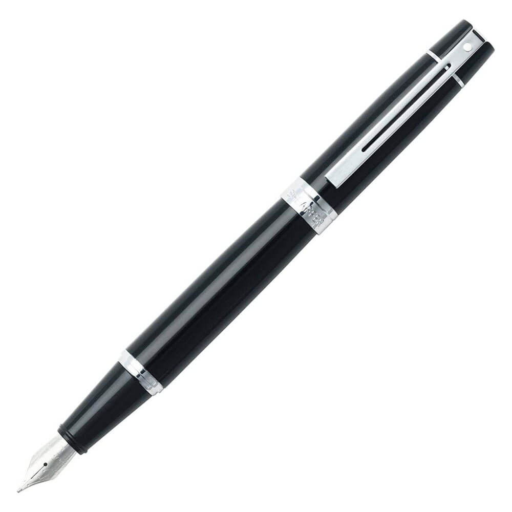 Sheaffer 300 Fine Fountain Pen (blank svart)