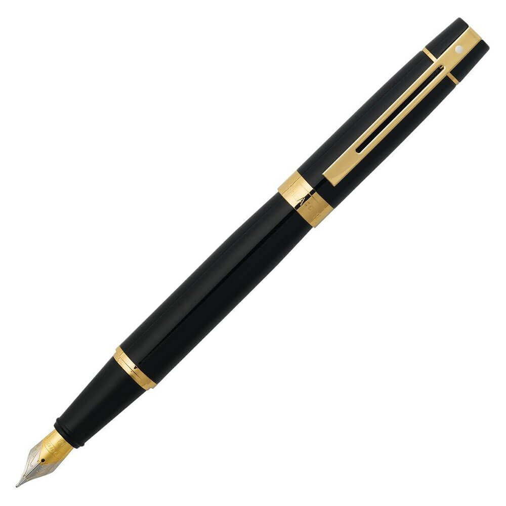 Caneta de fonte de sheaffer 300 (preto brilhante)