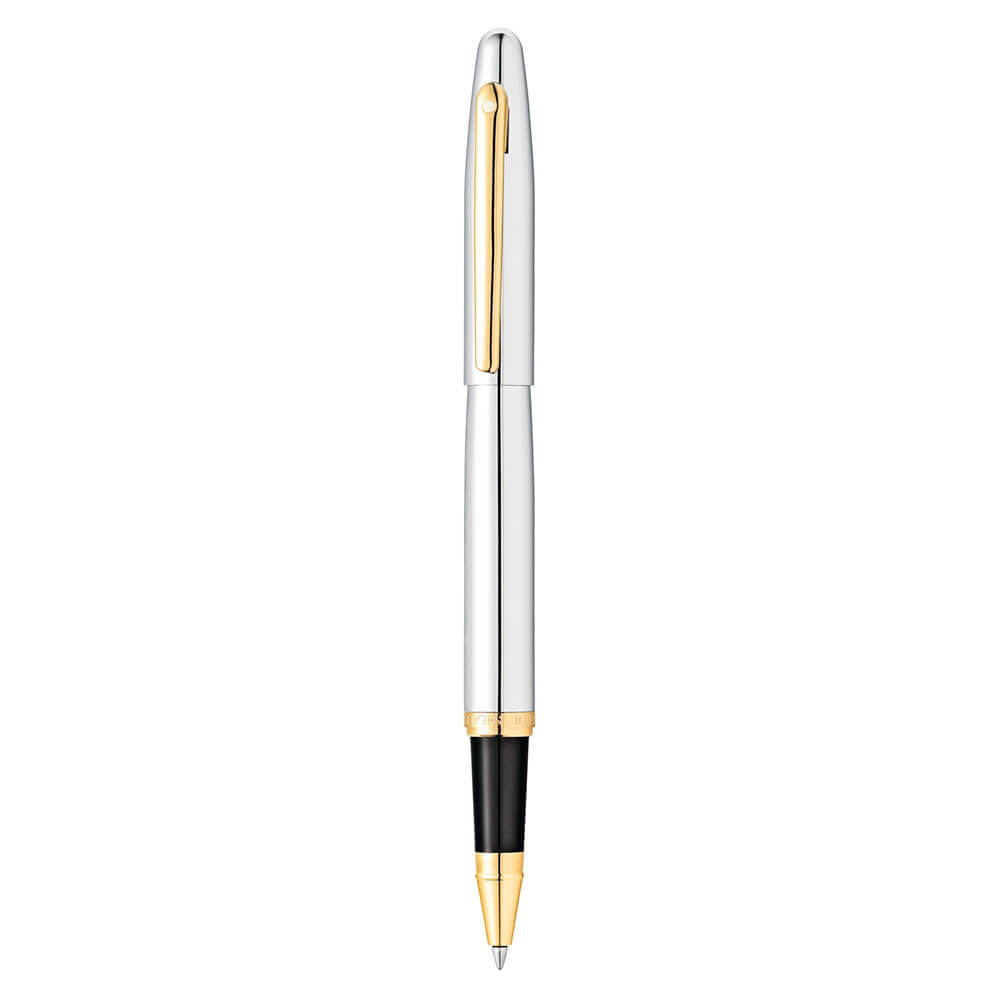 Sheaffer VFM Chrome Pen met gouden toon