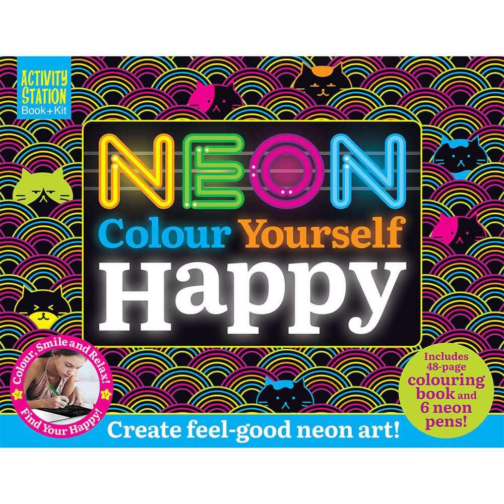 Neon Colour Yourself Happy Activity Book