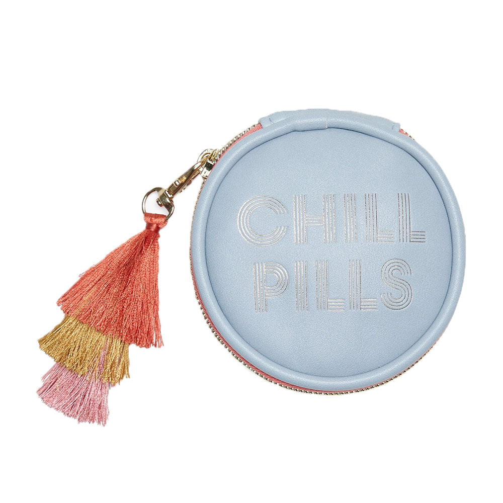 DesignWorks Ink Leather Pill Box with Tassel