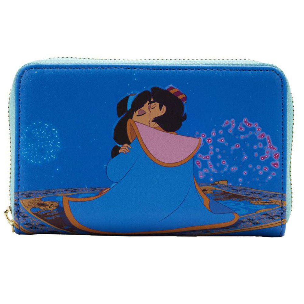 Aladdin 1992 Jasmine Princess Scenes Zip Around Purse