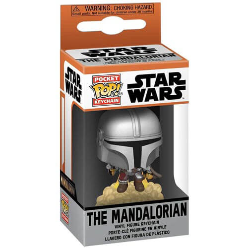 The Mandalorian with Blaster Pocket Pop! Keychain