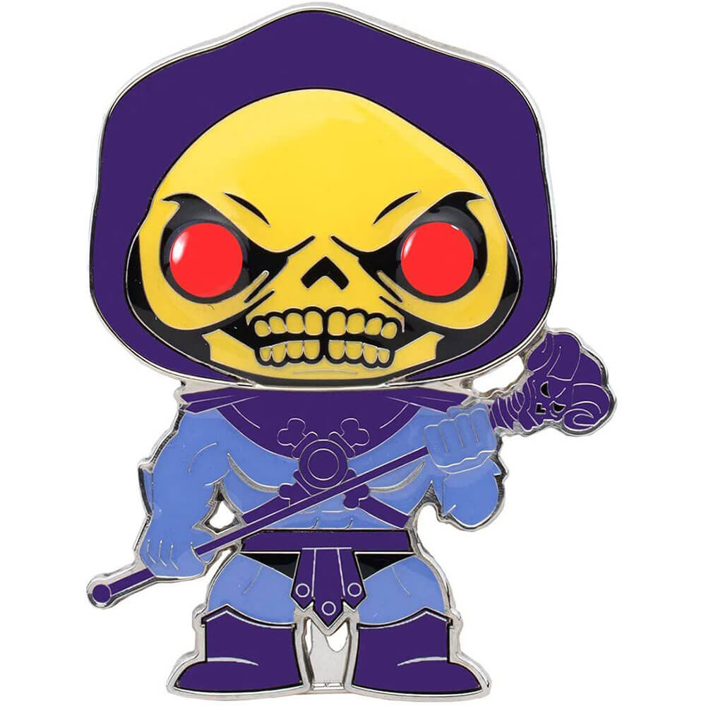 Skeletor with glow eyes 4" Pop! Enamel Pin